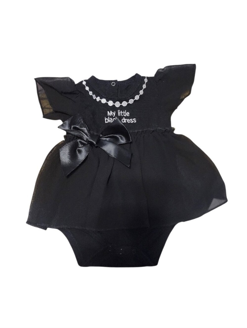 Stephan Baby Little Black Dress Onsie Nwot